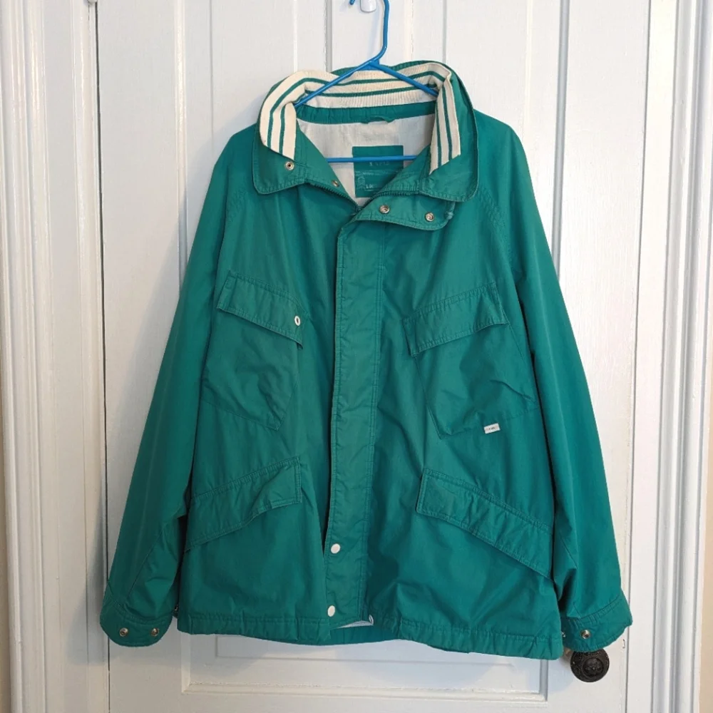 Vintage 80s London Fog Teal Windbreaker and Rain Jacket